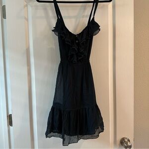 Hollister Navy Blue Ruffle Mini Dress